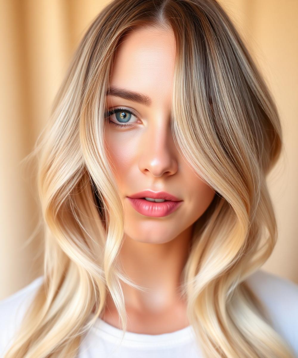 Detailaufnahme einer Balayage-Coloration
